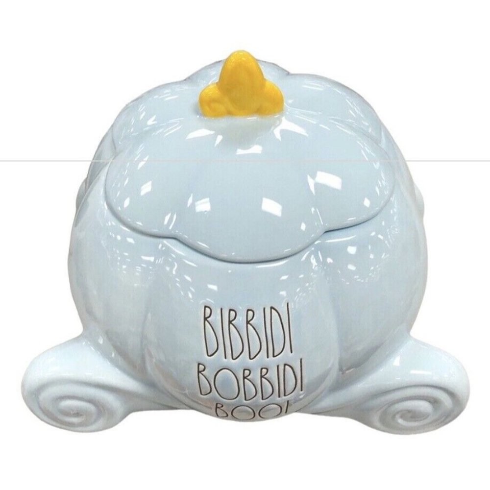 Canister Cookie Jar Rae Dunn BIBBIDI BOBBIDI BOO Cinderella Coach Disney 8” X 7”